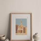 Chichester, West Sussex, UK fine art Giclee Travel Print (unframed)