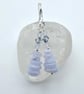Blue Lace Agate & Crystal Earrings, Birthday, Thank You, Jewellery Gifts for Her - Image 4