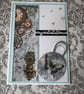 Handmade Steampunk Butterfly "Congratulations" Card – 5x7 Clock & Gear Design