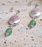 Freshwater Pearl Earrings, Sterling Silver Gemstone Jewellery - Image 5