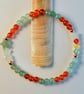 Green Aventurine & Carnelian Bracelet With Stars & Crystals - Handmade In Devon - Image 6