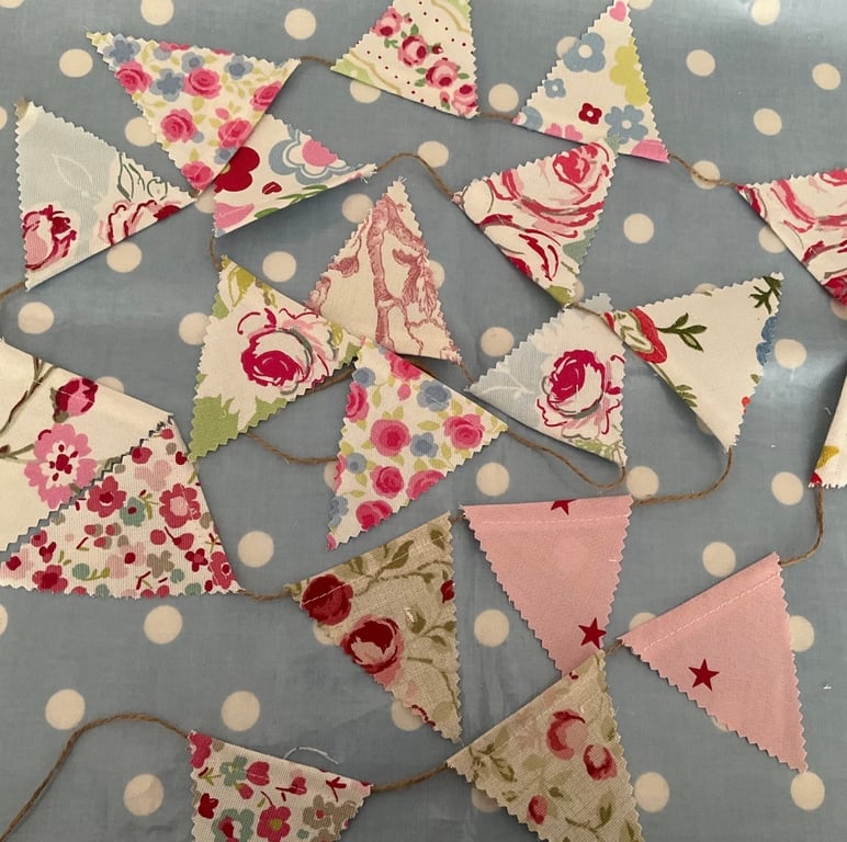  Mini Cotton Fabric Bunting 