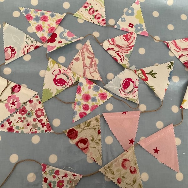  Mini Cotton Fabric Bunting 