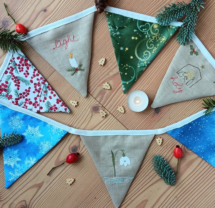 Double-sided Christmas-Winter Bunting