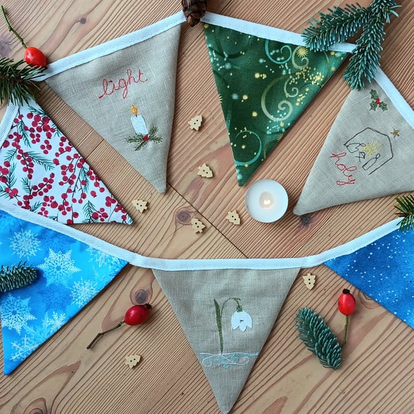 Double-sided Christmas-Winter Bunting