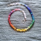 Rainbow rondelle necklace