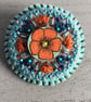 Hand Embroidered Orange Blossom Brooch  - Image 2