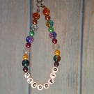 Scorpio beaded keyring charm