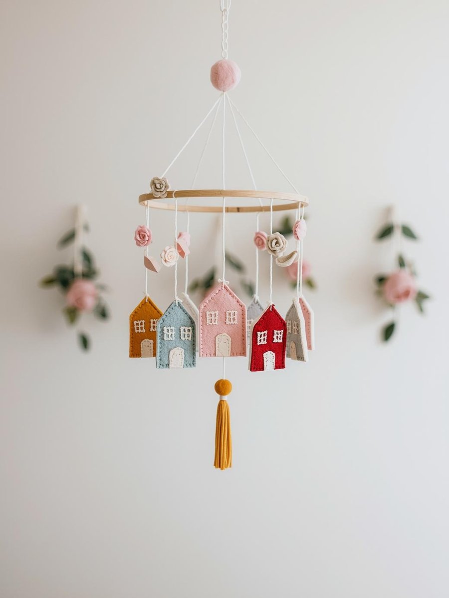 Baby Girl Craft Kit -  Colourful Cot Mobile 