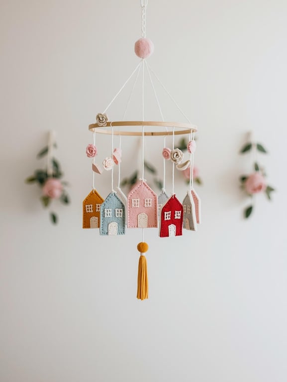 Baby Girl Craft Kit -  Colourful Cot Mobile 