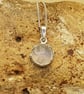 Tiny silver Rainbow Moonstone Pendant. June birthstone. - Image 2