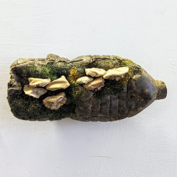 Message in a Bottle - sculpture from recycled materials Woodland Walks