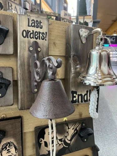 Cast iron last orders bell