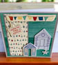 Gone to the Beach Blank Greetings Card. Beach Hut Greetings Card. - Image 3