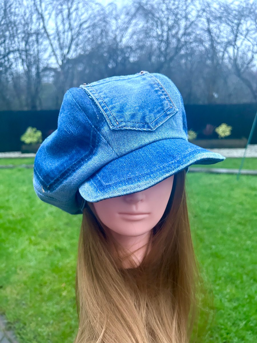 Women’s denim Baker boy cap