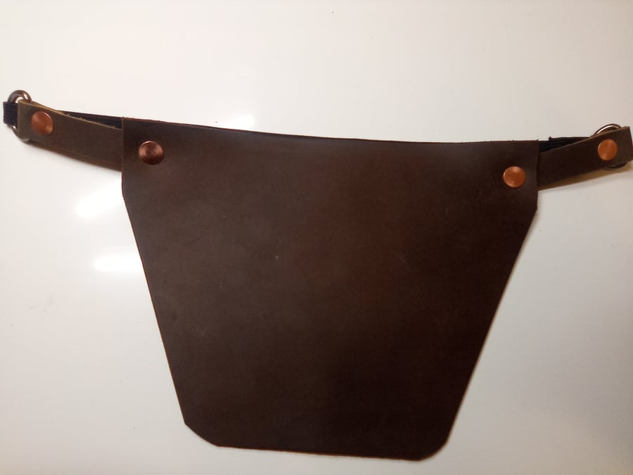 Leather face mask black 