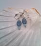 Clip On Earrings with Opaline Ovals and a Crystal, Gift for Her, Colour Choice - Image 6