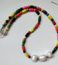 Baroque Freshwater Pearl & Multicoloured Howelite Necklace  'ONE OFF'