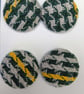 Green Striped Covered Buttons - Image 2
