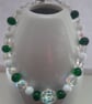 white and Green Crystals Bracelet