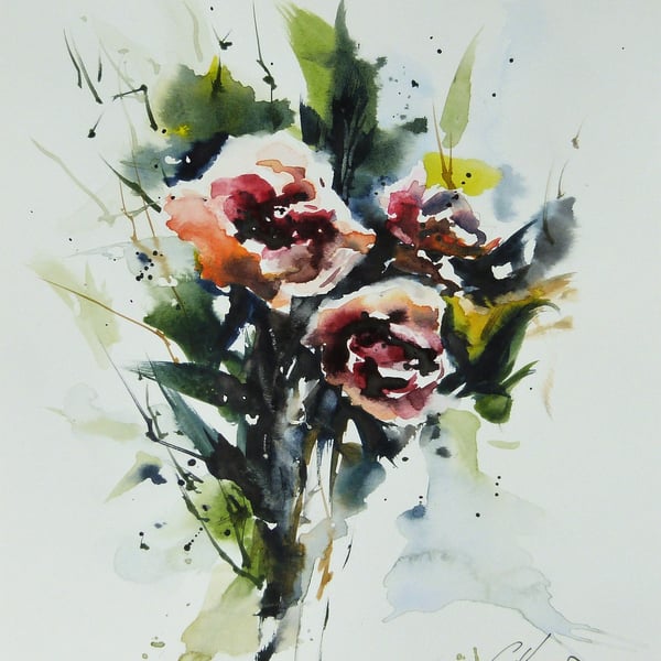Flowers, Original Watercolour Painting.