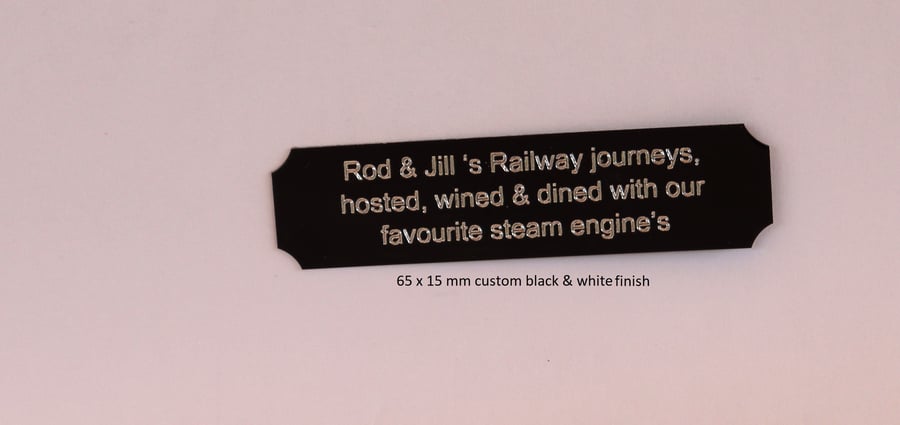Personalised Engraved plate for your close encounter