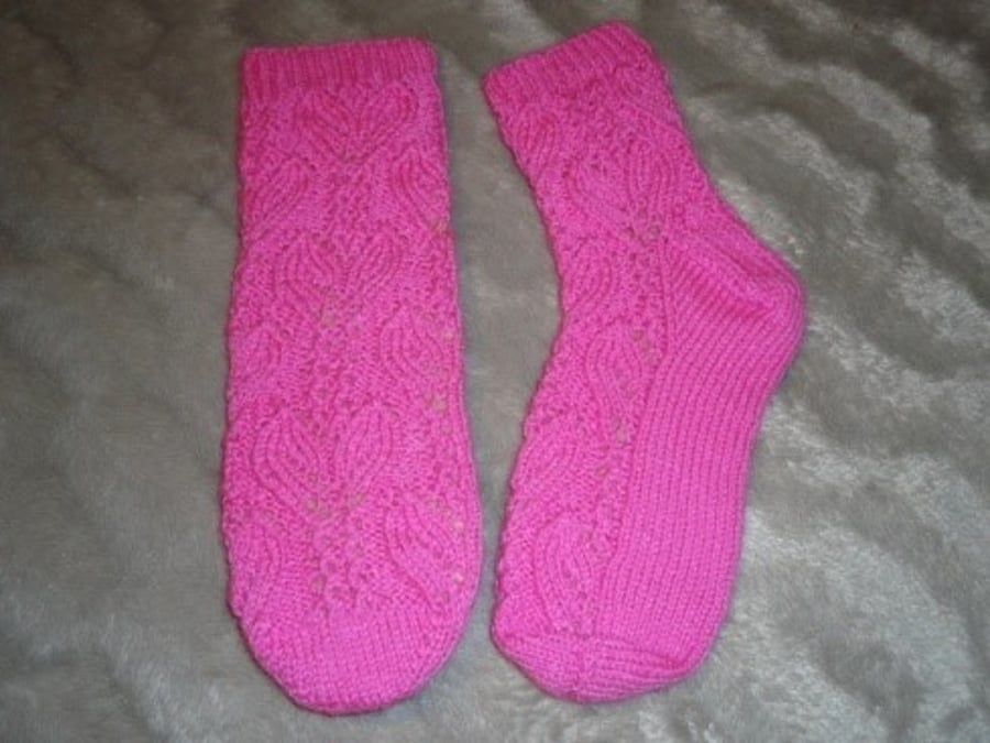 Ladies Japanese Crocus Double Knit socks - Size 4-7