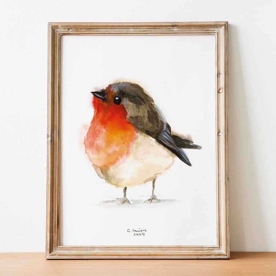 Robin A5 Inkjet Print