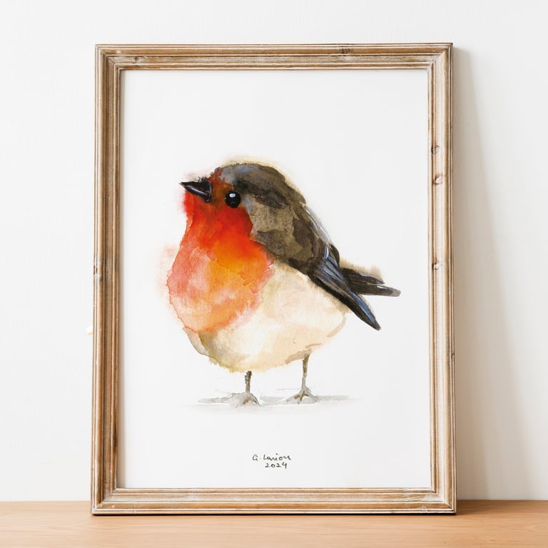 Robin A5 Inkjet Print