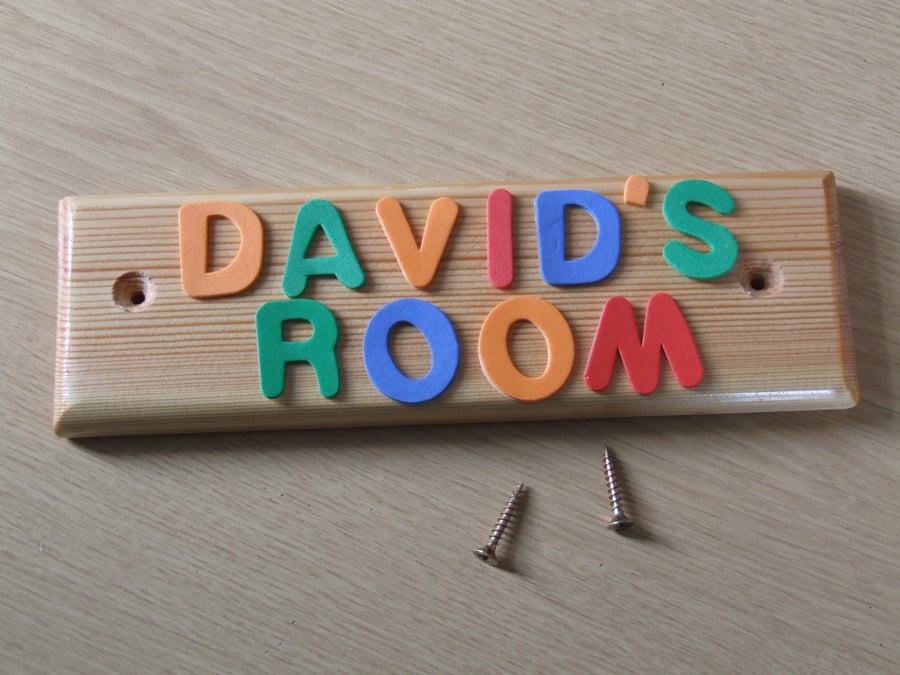 WOODEN DOOR NAME PLATE OR SIGN FOR CHILDREN OR BABY BEDROOM OR PLAYROOM 