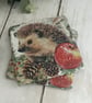 Slate Coasters Set of 2 - Decoupage Hedgehog, Kitchen, Gift Idea, Upcycled - Image 3