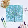 Winter Allium Card - winter garden