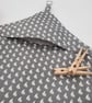 Peg bag small, sale, light grey and white sail boat cotton, carabiner clip.  - Image 5