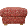 William Morris Strawberry Thief Crimson Red Fabric Storage Footstool Pouffe Bird
