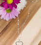 Necklace Sterling Silver Heart Pendant with Czech Glass Crystal - Image 2