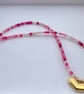 Pink Agate Necklace 46 cm and 5 cm extender - Image 4