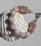 Peach Sunstone Gemstone Beaded Chakra Bracelet "Sun Dew"