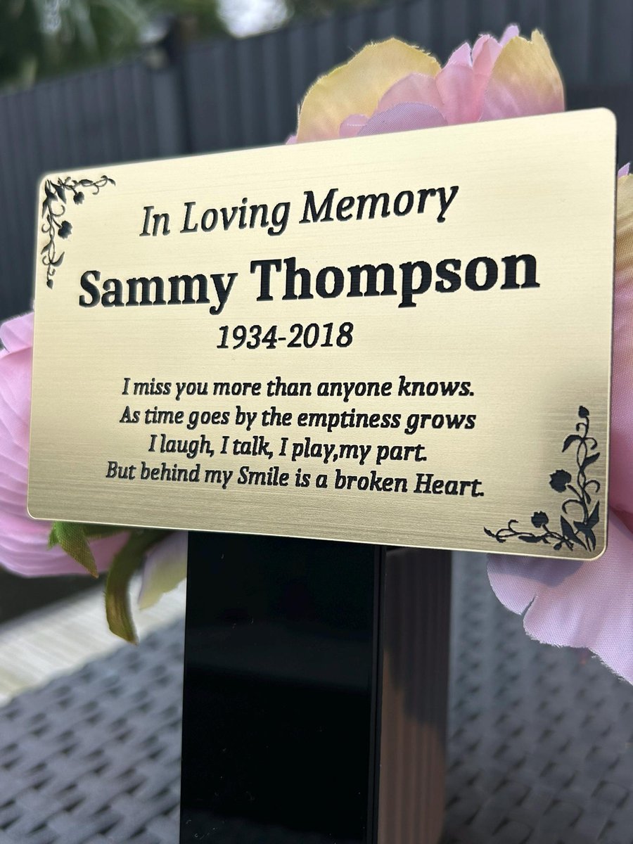 Memorial Plaque, Personalised memorial plaques, Grave Marker, Remembrance Stake 