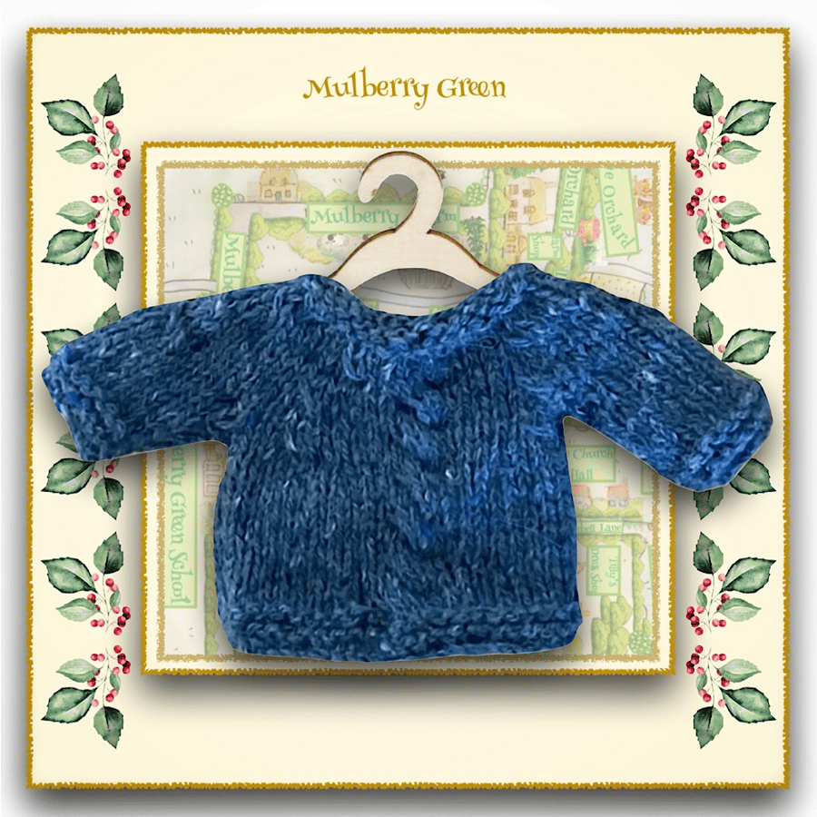 Blue Tweed Cable Jumper