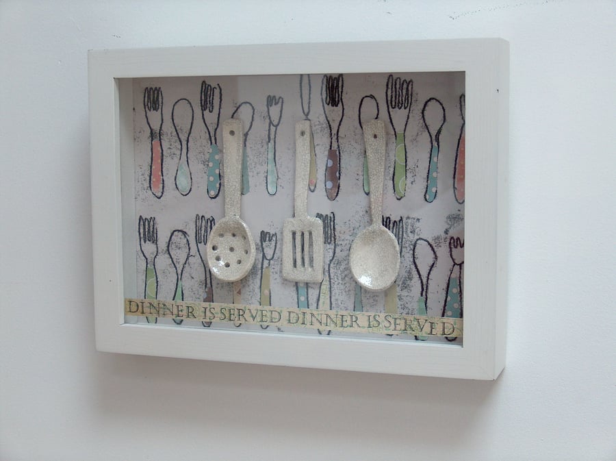 'Dinner is Served' Box Frame