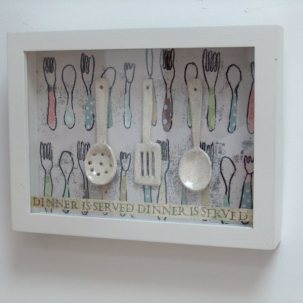 'Dinner is Served' Box Frame