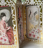 Beautiful Japanese lady decorative screen trifold greetings card - Image 1