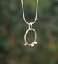Silver and Copper Seed Pod Necklace - Image 1