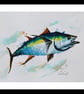 Tuna, Original Watercolour Painting. - Image 2