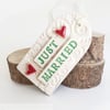 Large ceramic Wedding tag decoration Wedding gift Bride and Groom, Mr and Mrs