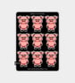 Funny Vinyl Sticker Sheet For Adults - Grumpy Pig - Image 1