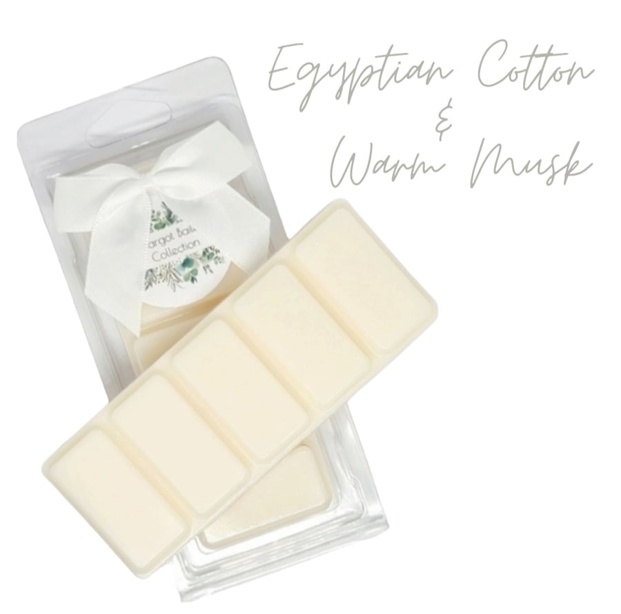 Egyptian Cotton & Cashmere Musk  Wax Melts UK  50G  Natural  Highly Scented