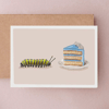 Caterpillar Cake Birthday Card - Birthday Card, Funny Birthday Card, Colin Card