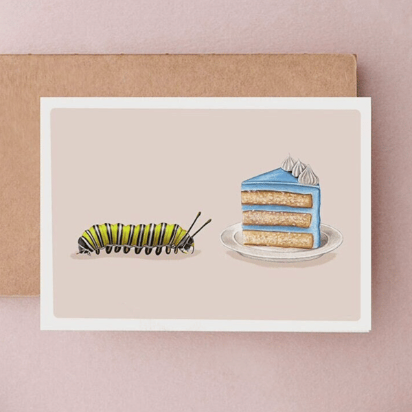 Caterpillar Cake Birthday Card - Birthday Card, Funny Birthday Card, Colin Card