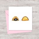 Funny Tortoise Greeting Card: Pasty Pal Pencil Illustration (227)